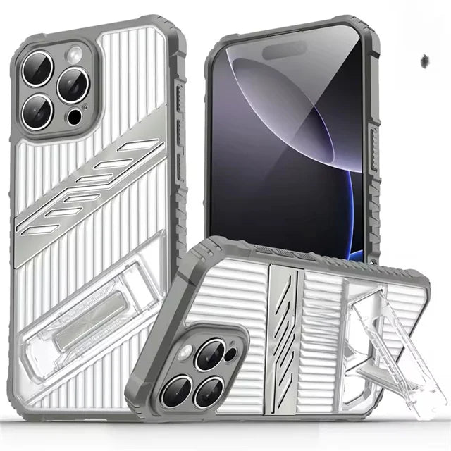 Shockproof Armor Matte Phone Case for iPhone 16 Series