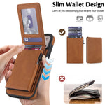 iPhone 17 Series Detachable Leather Wallet Case with Kickstand and RFID Protection