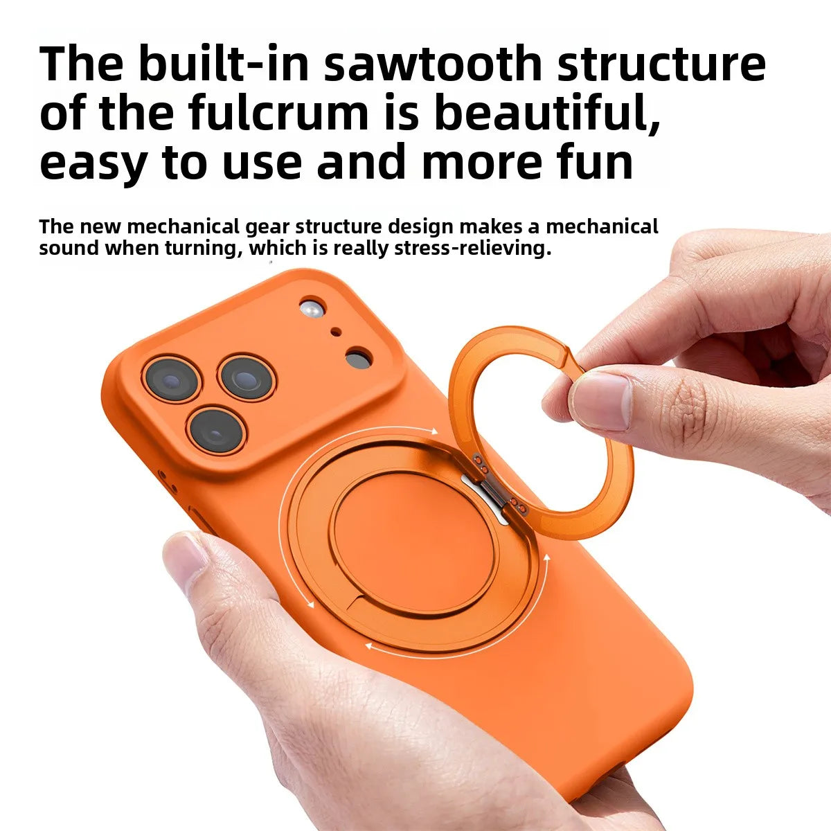 Liquid Silicone MagSafe Case with Rotating Ring Holder for iPhone 17 Series