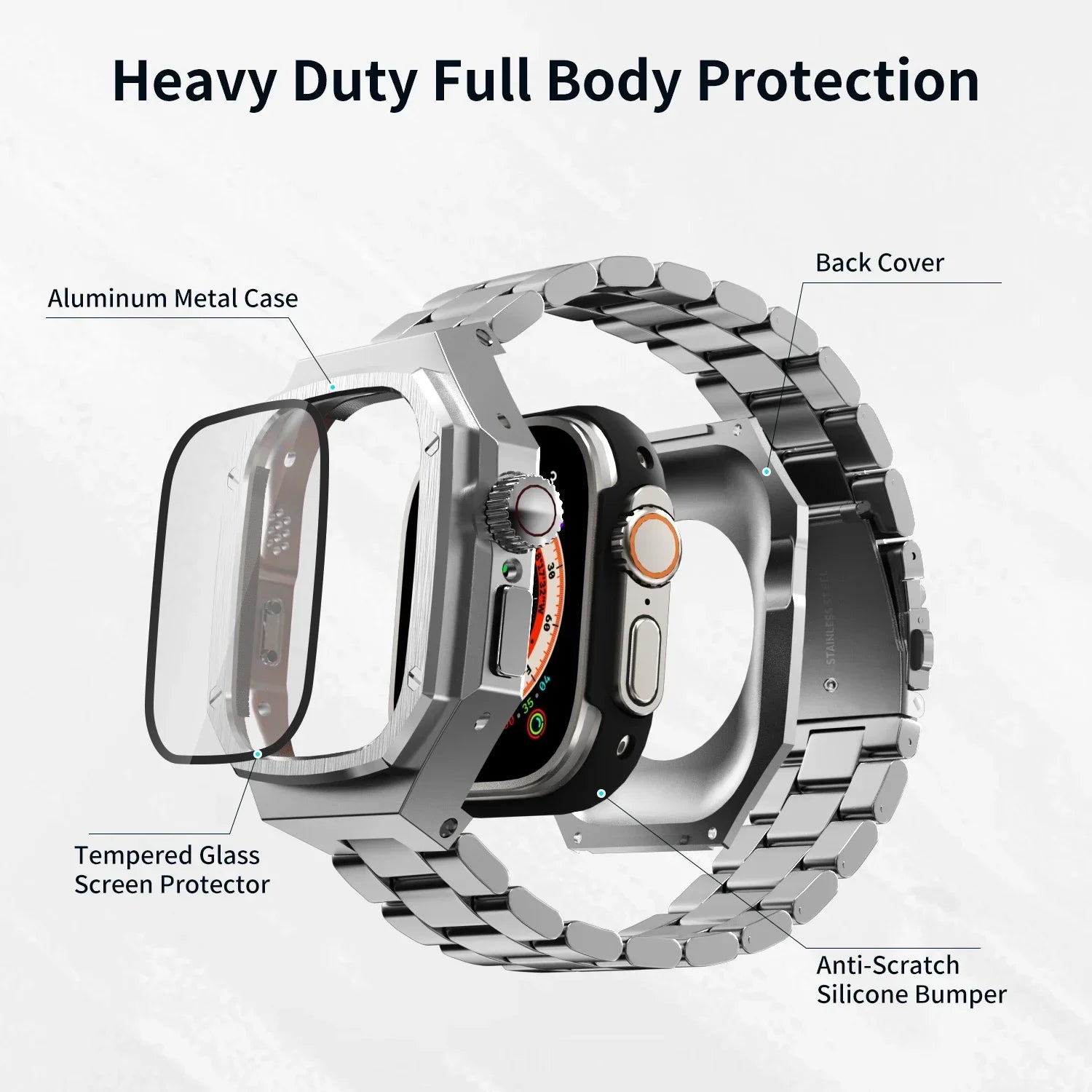 Stainless Steel Modification Kit for Apple Watch Series 10