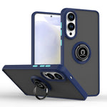 Shockproof Armor Matte Magnetic Case with Ring Stand for Samsung Galaxy S25 Edge