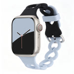 Breathable Perforated Silicone Band with Pin Buckle for Apple Watch