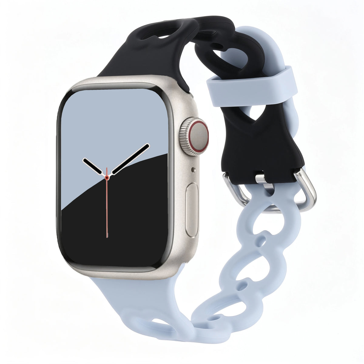 Breathable Perforated Silicone Band with Pin Buckle for Apple Watch