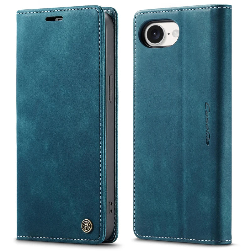 Shockproof Leather Flip Wallet Case for iPhone 16e