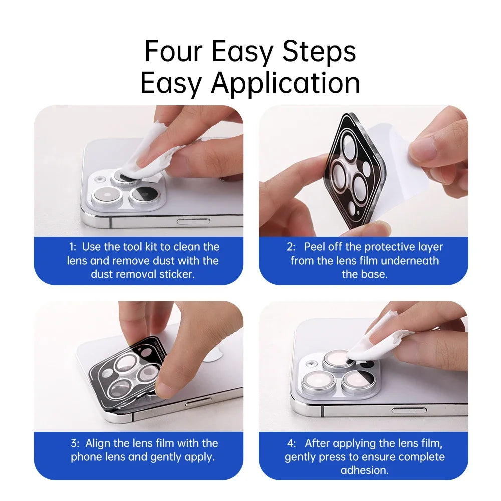 Tempered Glass Lens Protectors for iPhone 16 Series