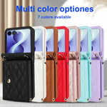 Crossbody Leather Wallet Case with Card Holder for Samsung Galaxy Z Flip 8