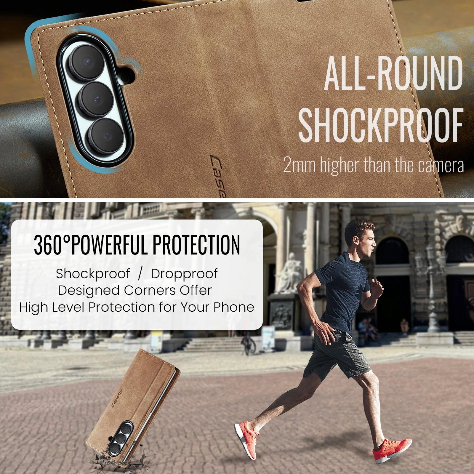 Premium Retro Leather Wallet Case for Samsung Galaxy Z Fold 8 Ultra