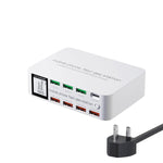 ASOMETECH 100W GaN Multi-Port USB Charger 8 Ports with Quick Charge and Digital Display