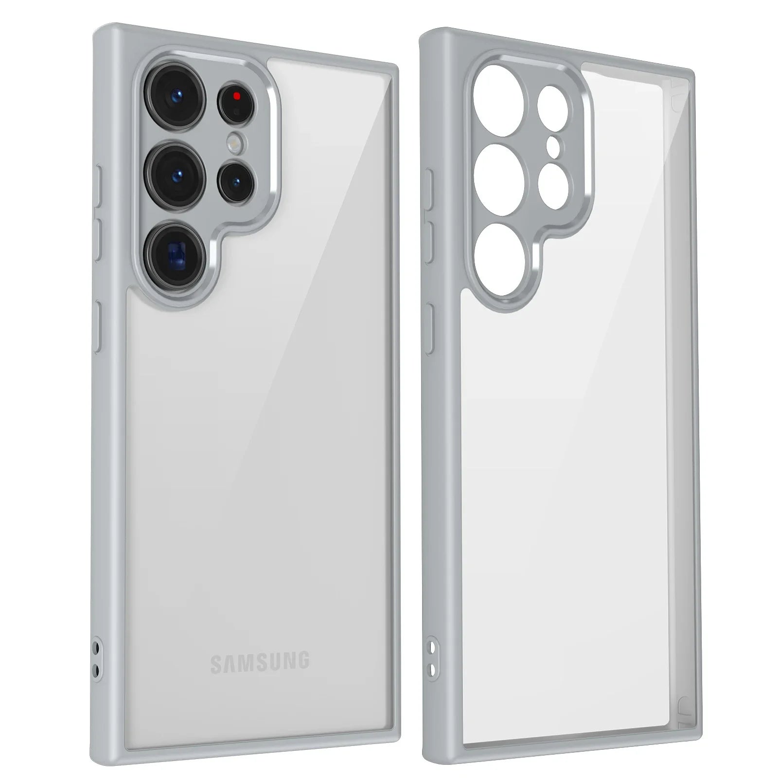 Shockproof Armor Matte Frosted Clear Case with Lens Protection for Samsung Galaxy S25 Series