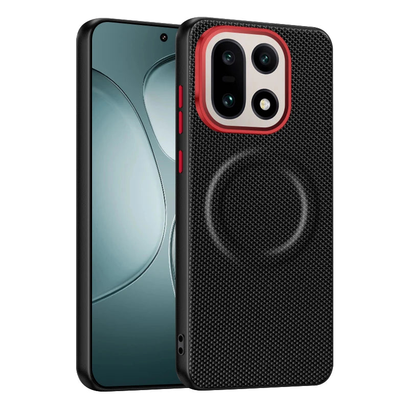 OnePlus 15 Woven Textile & Leather Executive Magnetic Case