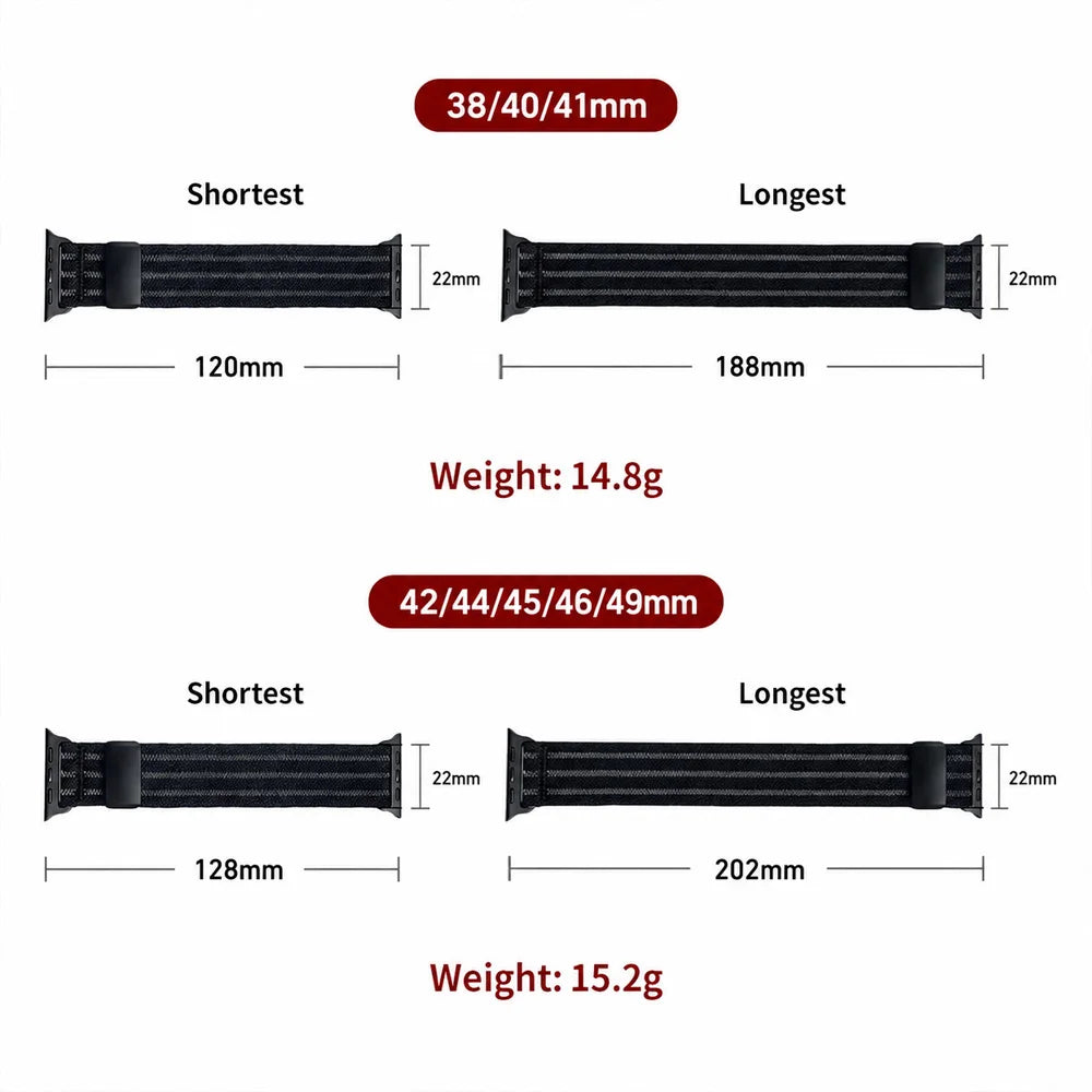 Braided Nylon Magnetic Band with Quick-Release Closure for Apple Watch