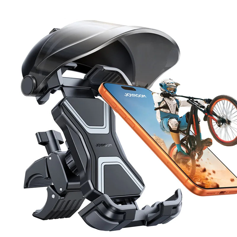 Motorcycle Phone Holder with Quick Lock System and Weather Sun Cover