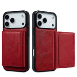 Luxury MagSafe Leather Wallet Case with Detachable Card Holder for iPhone 17 Series