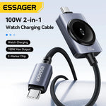Essager 2-in-1 100W Fast Charging Cable for USB-C & Apple Watch