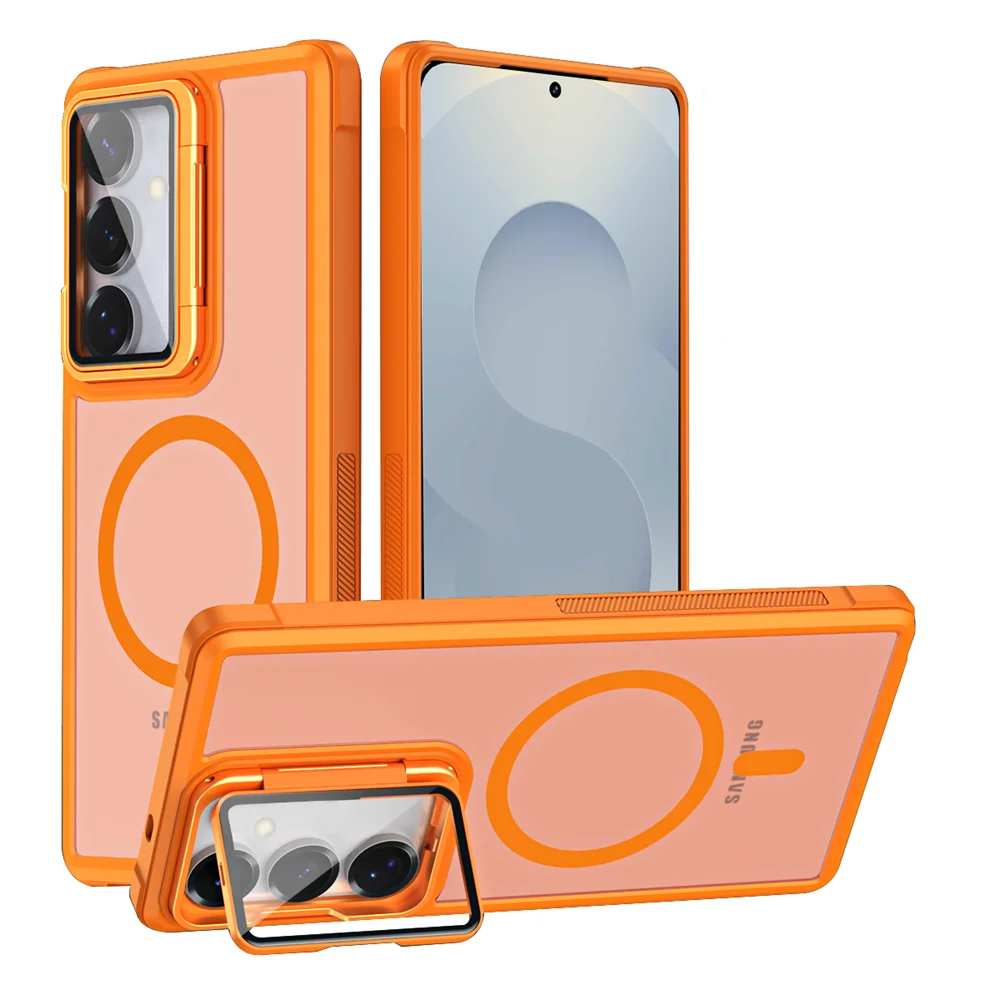 Luxury Magnetic Shockproof Case with Acrylic Camera Lens Protection for Samsung Galaxy S26 Series