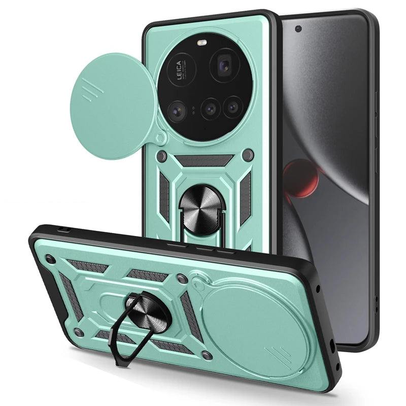 Xiaomi 15 Ultra 5G Protective Case with Magnetic Ring and Camera Cover