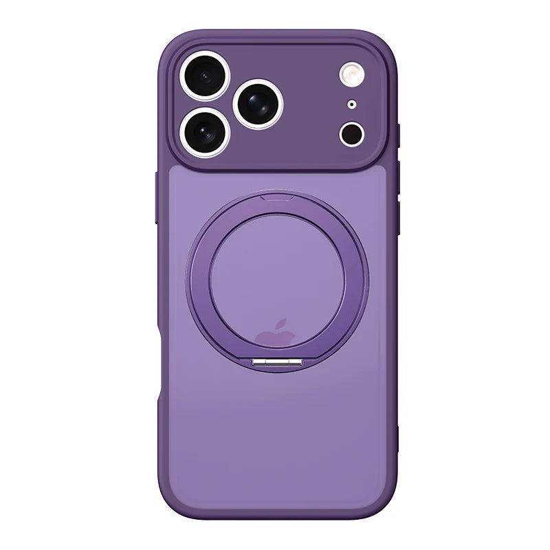 Translucent MagSafe Case with 360° Rotating Ring Stand for iPhone 17 Series
