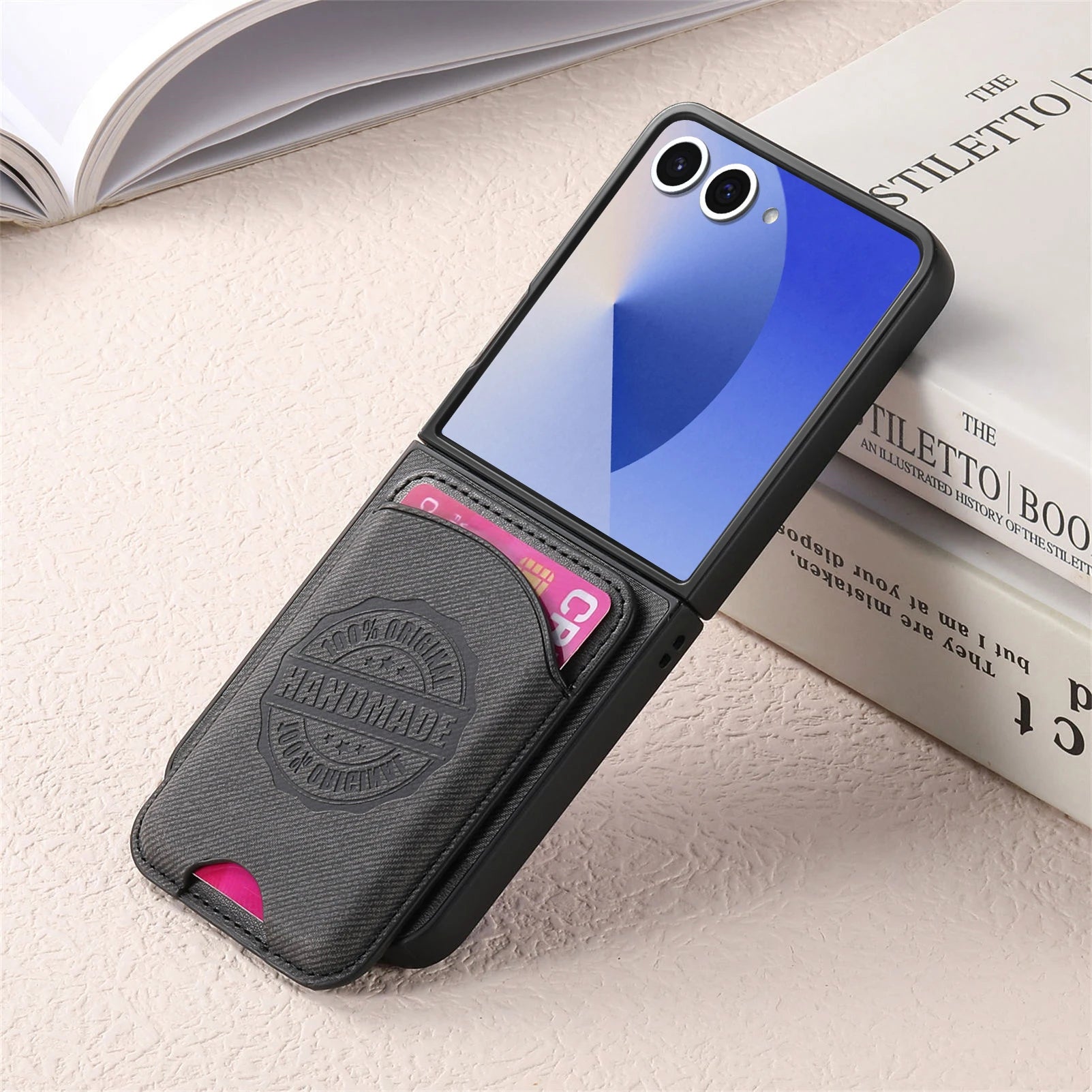 Samsung Galaxy Z Flip 7 Cowboy Style Magnetic Wallet Case with Detachable Bag