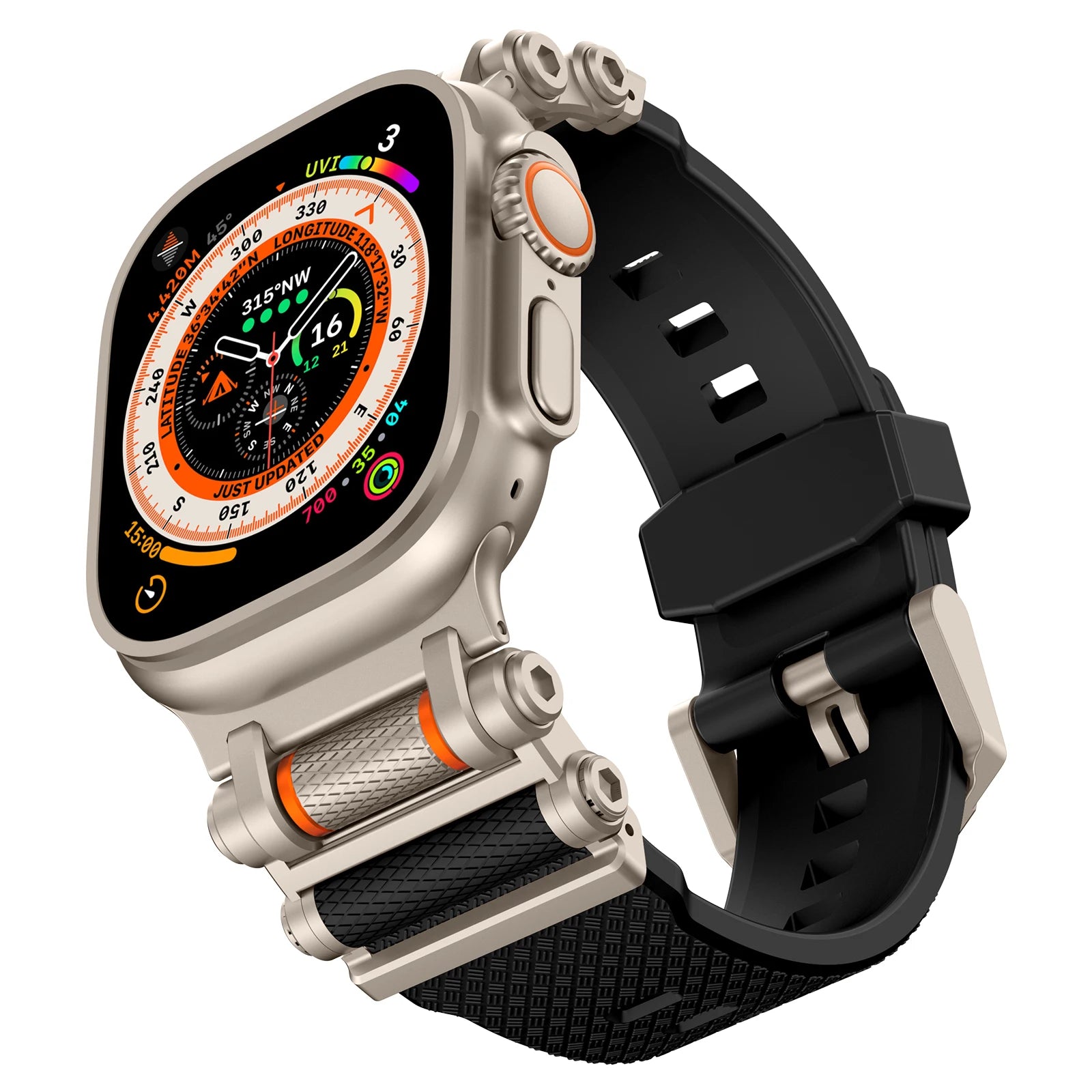 Tough Metal + Silicone Strap for Apple Watch
