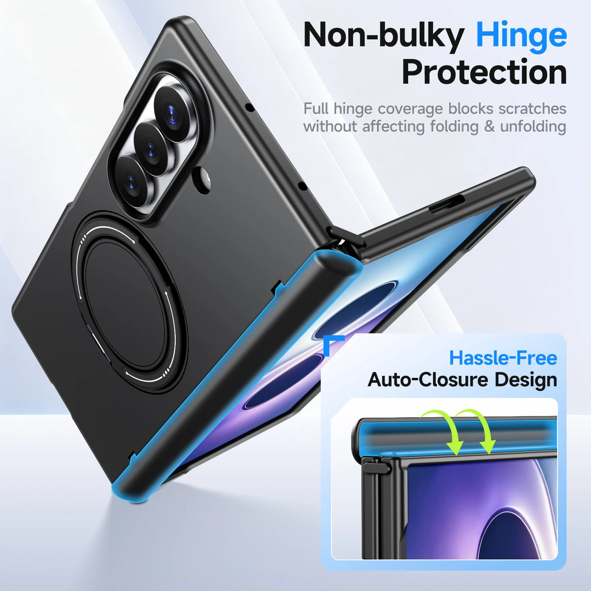 Shockproof Hinge Protection Case with Auto-Closure for Samsung Galaxy Z Fold 7