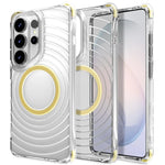 Anti-Yellowing Transparent Magnetic Case with Water Ripple Texture for Samsung Galaxy S24 Ultra