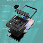 Samsung Galaxy Z Flip 7 Shockproof Armor Case with Kickstand