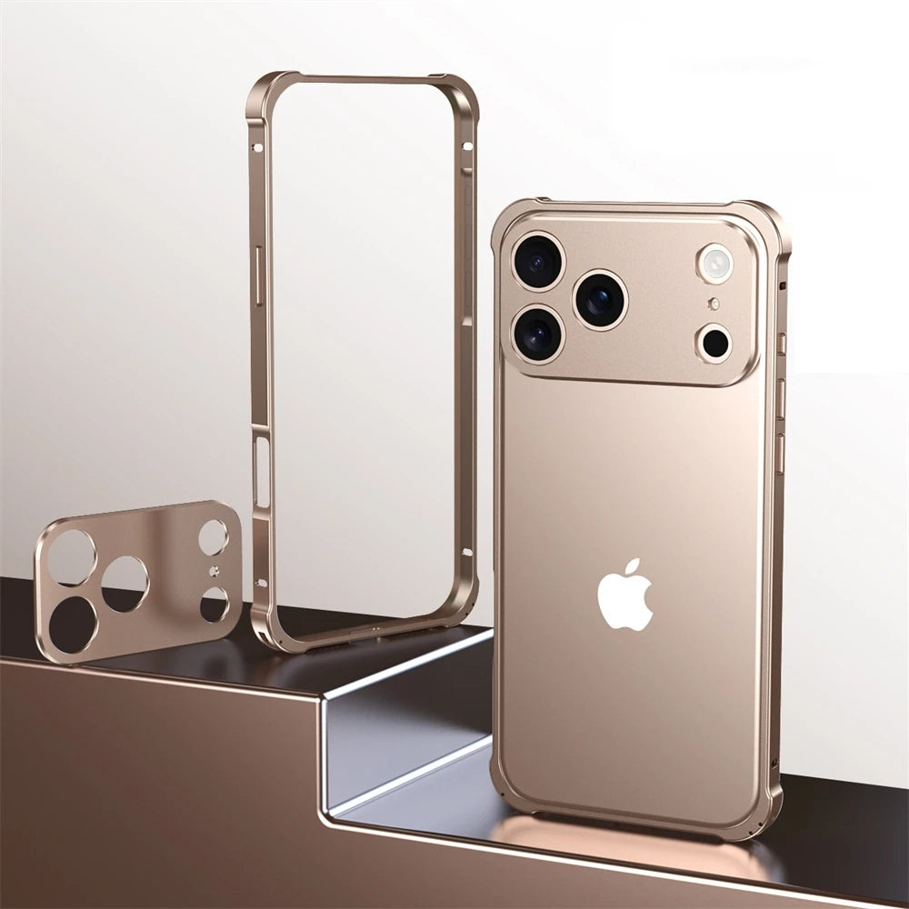 Aluminum Alloy Original Color Shockproof Bumper Frame Case for iPhone 17 Series
