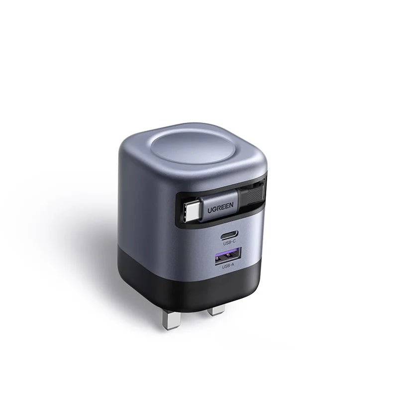 UGREEN 45W GaN Fast Charger with Retractable Cable