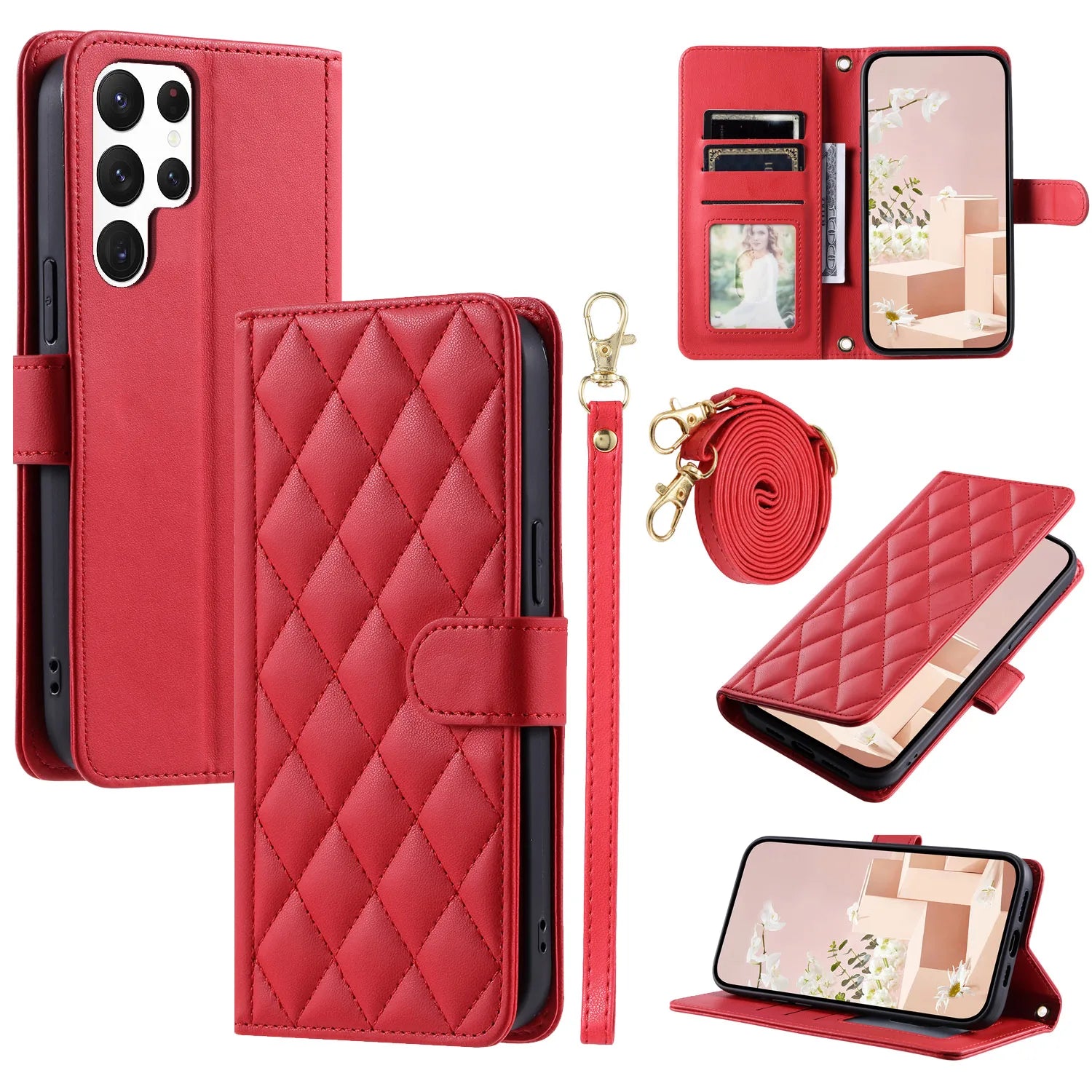 Premium Fashion Crossbody Leather Phone Case for Samsung Galaxy S26 Series