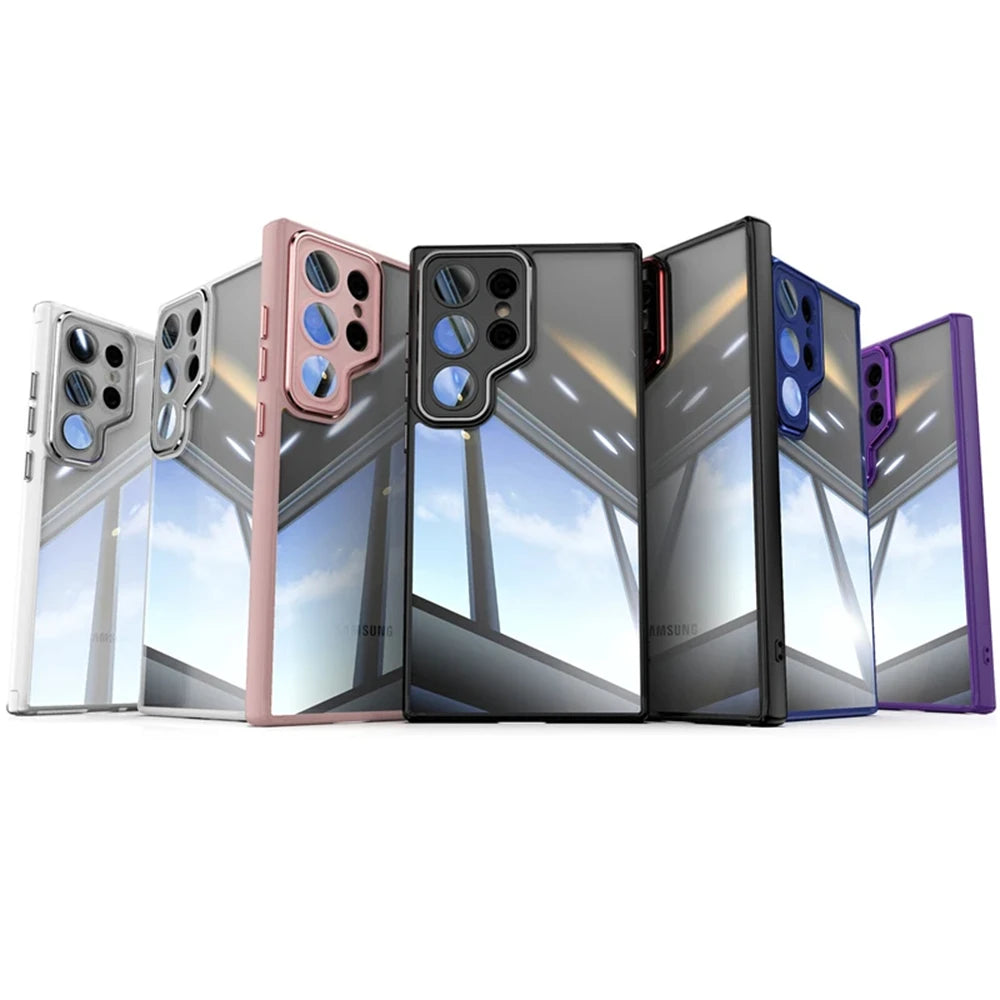 Shockproof Clear Acrylic Case for Samsung Galaxy S24 Series