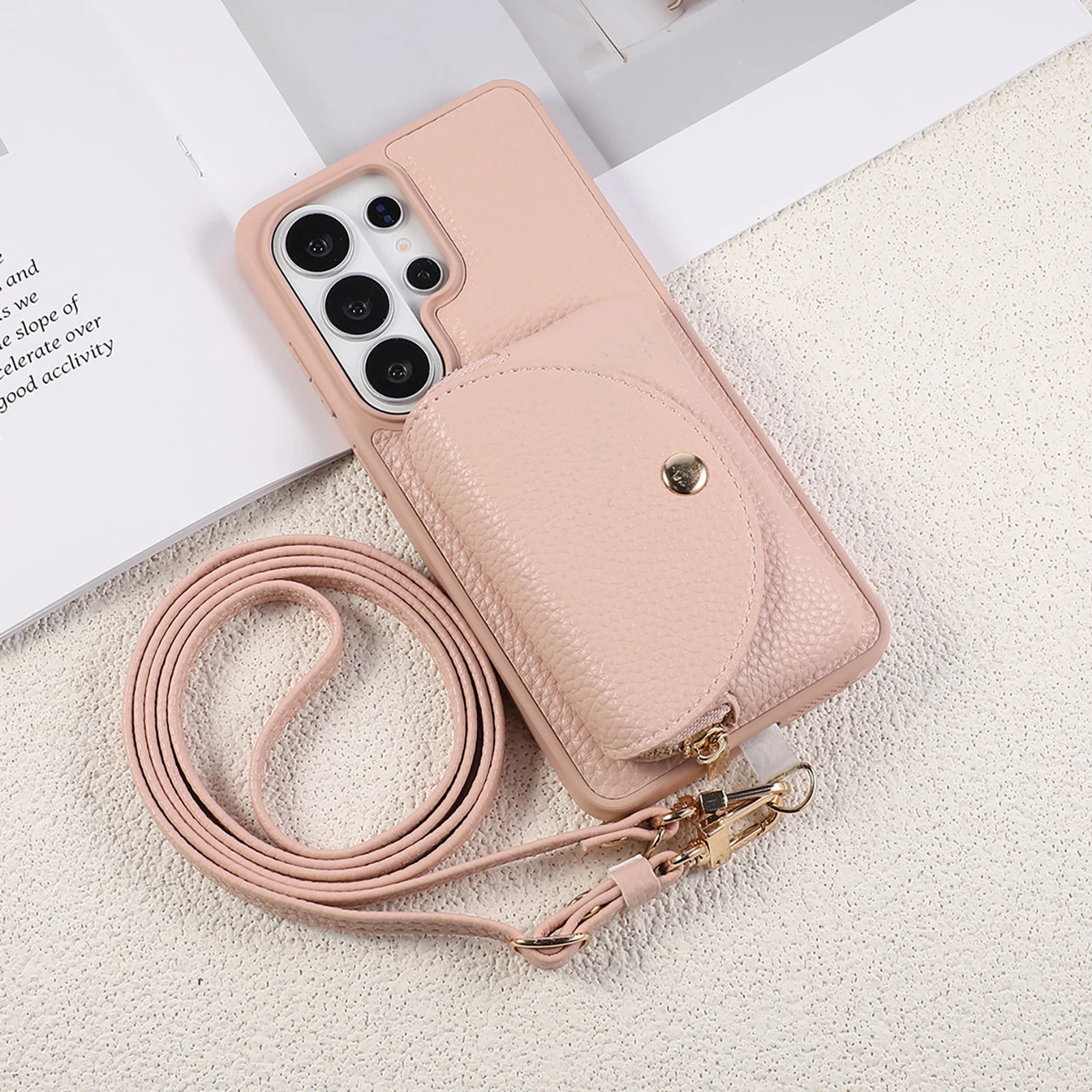 Litchi PU Leather Wallet Case for Samsung Galaxy S26 Series