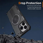 Shockproof Armor MagSafe Case with Invisible Fold Stand for iPhone 15 Series