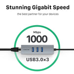 CABLETIME Gigabit Ethernet Adapter 3-Port USB-C Hub