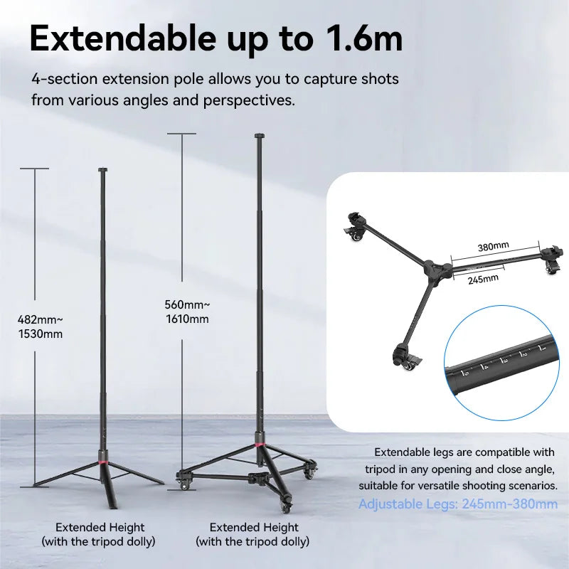 Ulanzi AT-02 Portable Tripod Dolly Kit