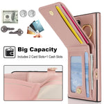 Protective Leather Wallet Case with Card Slots for Samsung Galaxy S24 Series