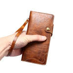 Genuine Leather Book Case Flip Case with Strap for Samsung Galaxy S26 Series