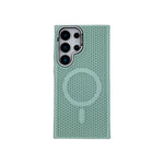 Honeycomb Grid Mesh Cooling Magnetic Phone Case with Lens Protector for Samsung Galaxy S25 Series