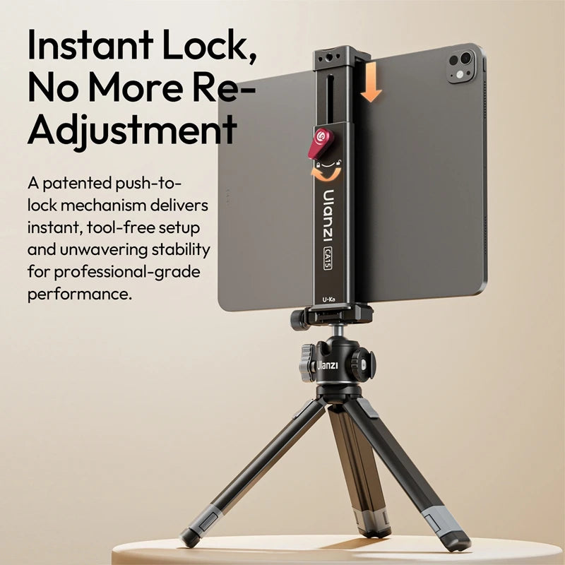 Ulanzi CA15 OneLock Tablet Clamp With 1/4-Inch Screw Mount