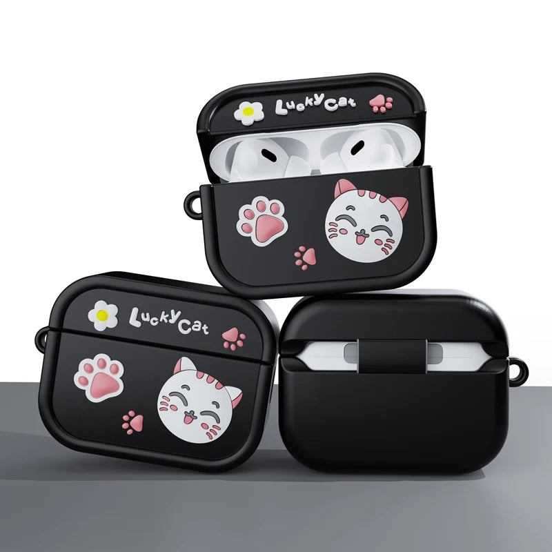 3D Cute Lucky Cat Silicone Case for AirPods Pro 2