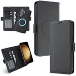Leather Detachable 2-in-1 Magnetic Wallet Case with Shockproof Hard Back for Samsung Galaxy S24 Series