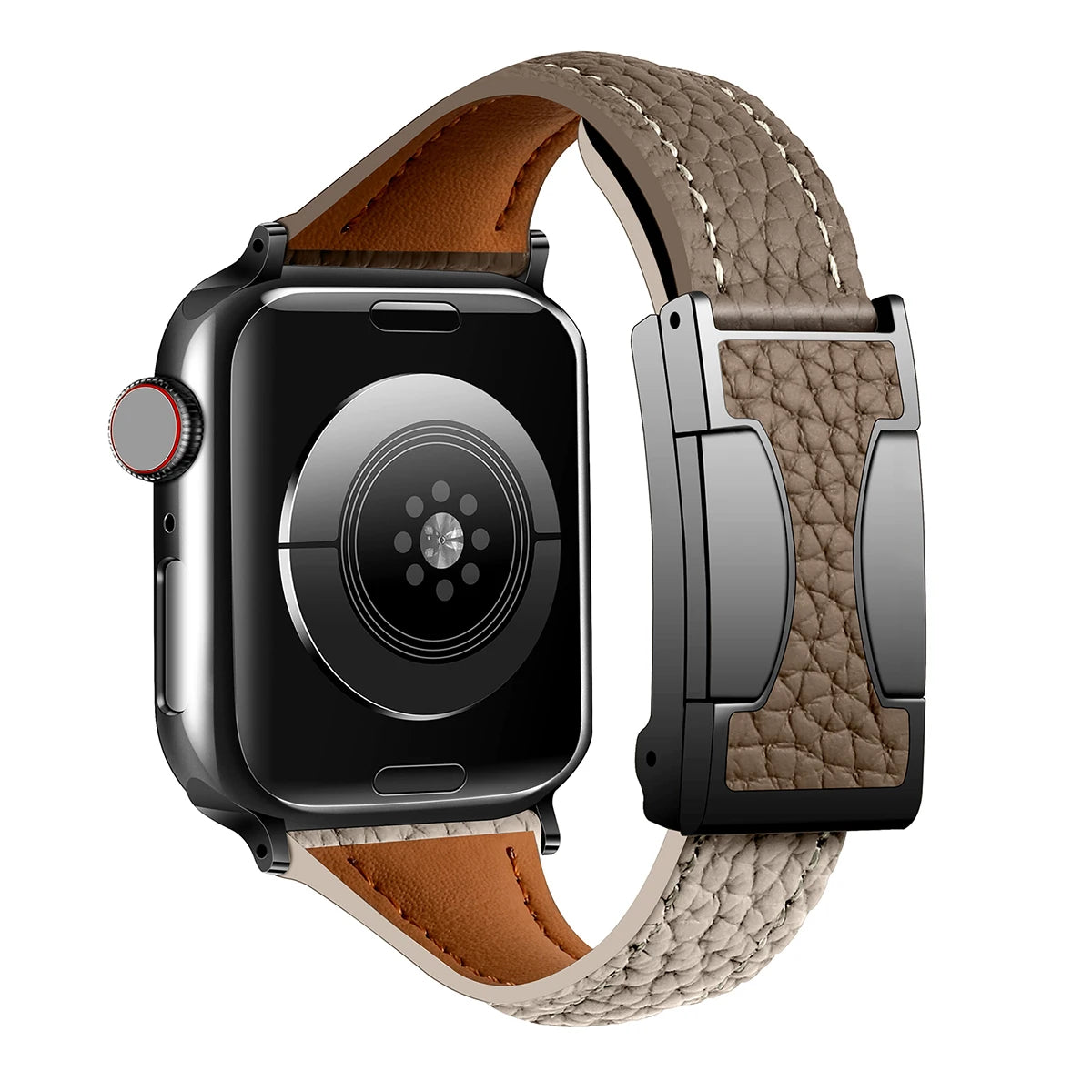 Elegant Thin Leather Magnetic Strap for Apple Watch