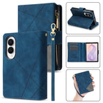 Embossed Leather 9-Card Wallet Case with Detachable Wrist Strap for Samsung Galaxy Z Fold 8