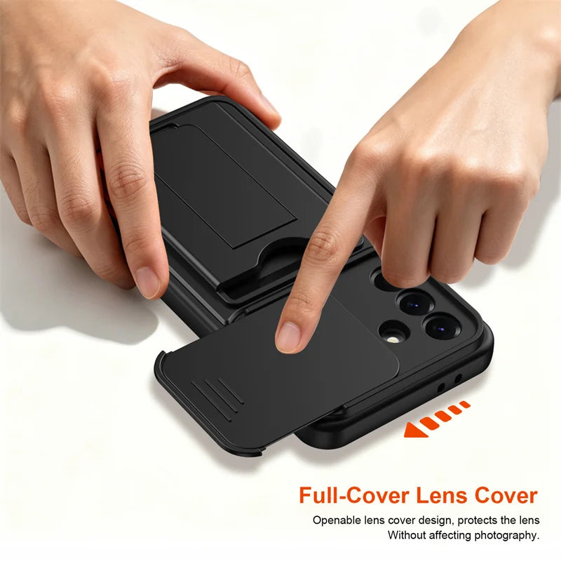 Camera Protection Kickstand Card Case for Samsung Galaxy A26