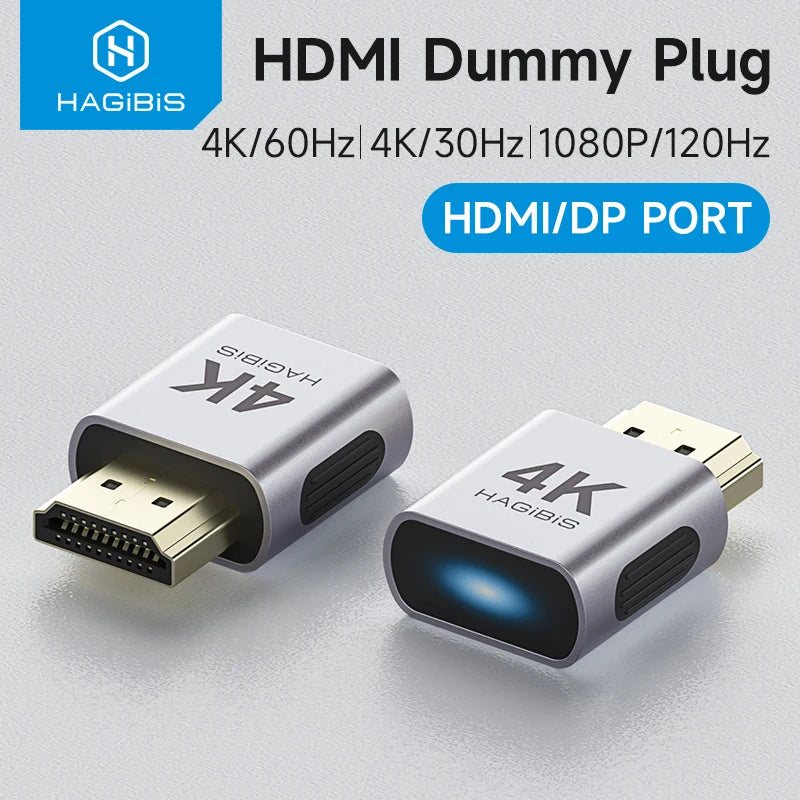 Hagibis 4K HDMI Dummy Plug Display Emulator with EDID Support