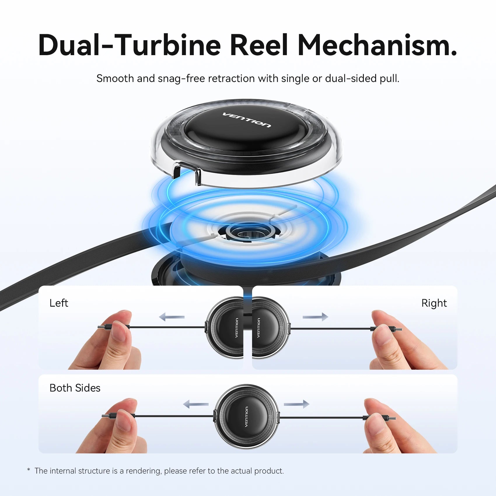 Vention 100W Retractable USB-C to USB-C Cable
