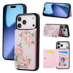 Floral Embossed Leather Wallet Case for iPhone 17 Series