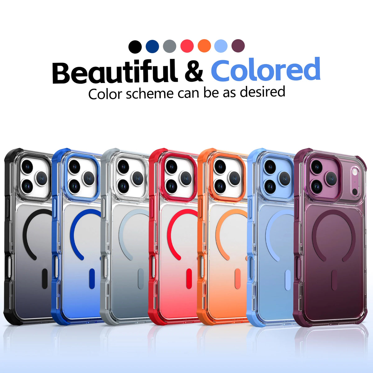 Clear MagSafe Case with Lens Ring for iPhone 18 Series