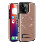 Stylish MagSafe Leather Case with Stand for iPhone 16 Series