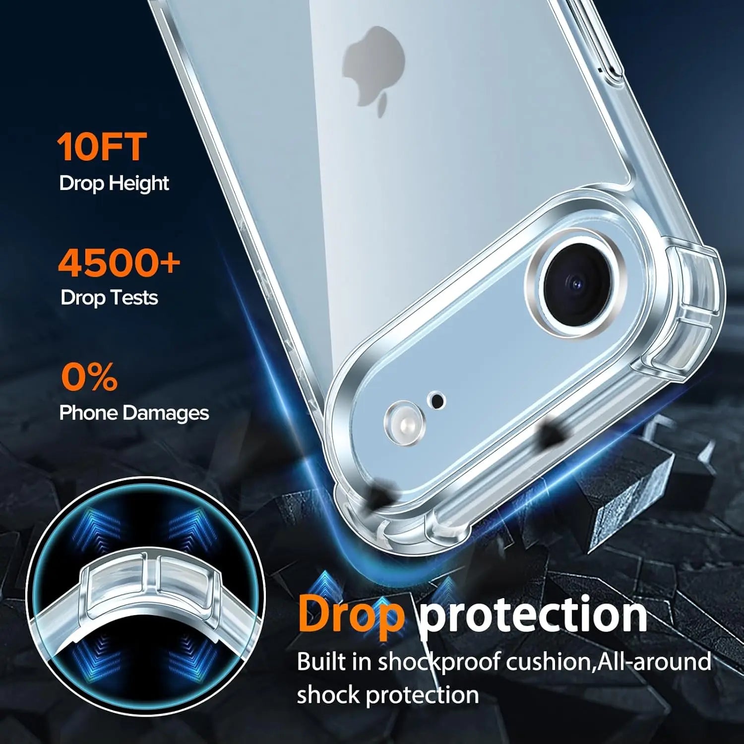 Ultra-Thin Transparent TPU Shockproof Case for iPhone Air