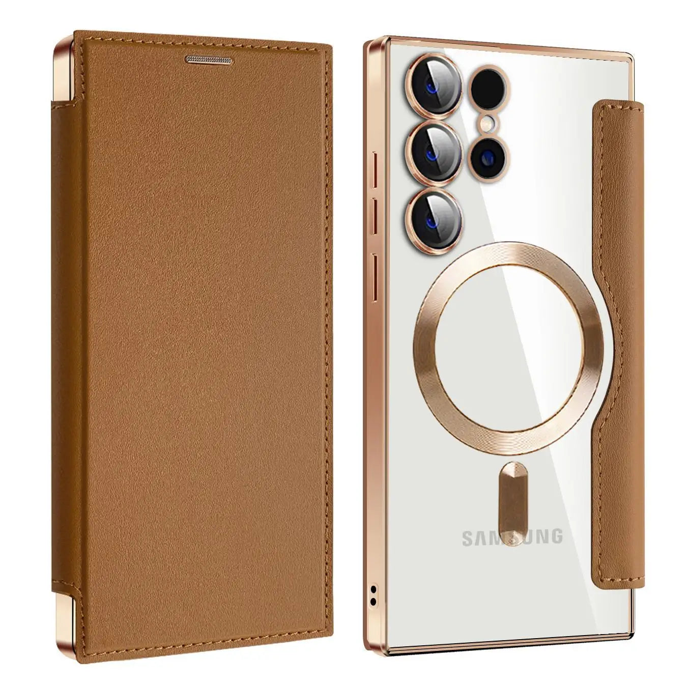 Protective Flip Magnetic Leather Case for Samsung Galaxy S25 Ultra